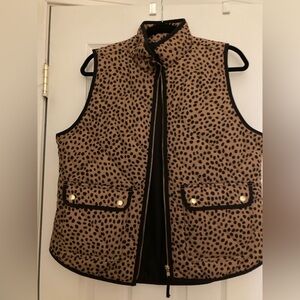 J. crew women’s leopard vest size m